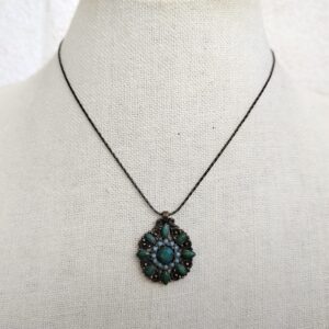 Vintage Floral Boho Pendant Necklace