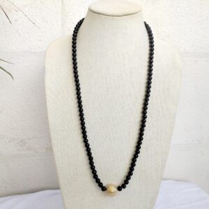 Delicate Gold Chain Necklace with Red Crescent Accents