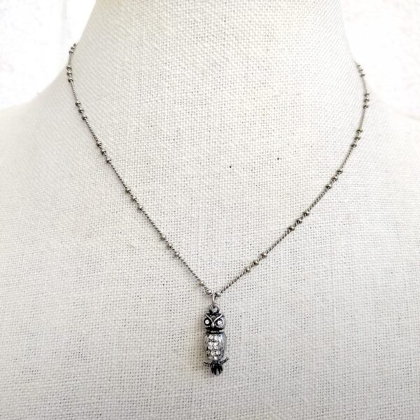 Vintage Owl Pendant Necklace