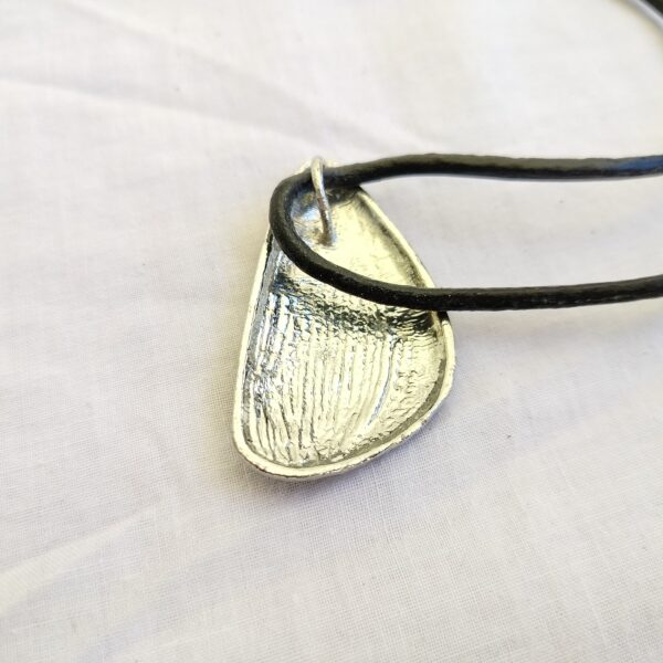 Black Leather Necklace with Musical Note Pendant - Image 3