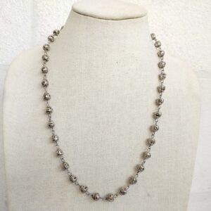 Vintage Silver Filigree Bead Chain Necklace