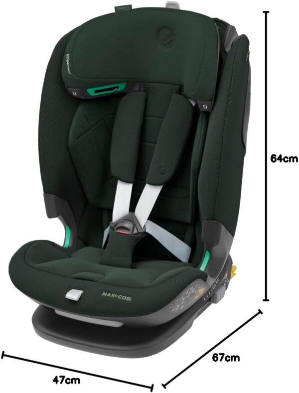 Maxi-Cosi Titan Pro 2 i-Size Child Car Seat, G-CELL Side Impact Protection, ClimaFlow Temperature Control, 4 Recline Positions, 15 Month to 12 Years, Authentic Green, 2 Year Warranty - Image 7