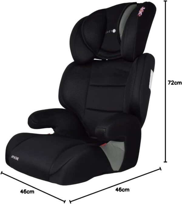 Cozy N Safe Apache Group 2/3 (15Kg-36Kg, 9 Months - 12 Years), Forward Facing Child Car Seat (Grey) - Image 8