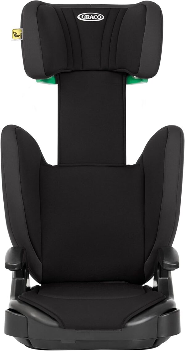 Graco Junior Maxi i-Size R129 Highback Booster Car Seat With Cupholders, Suitable From 100-150cm (Approx. 3.5 To 12 Years) - Midnight Black - Image 6
