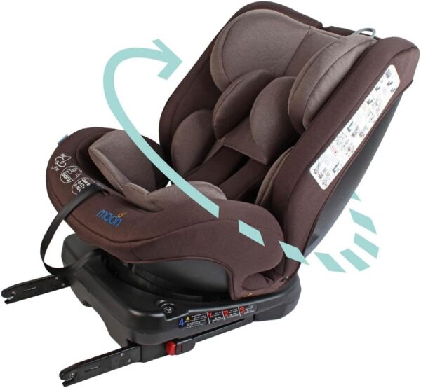 The Moon Brand Rover -Baby/Infant Car seat Group(0+,1,2,3) (0-12 years) 360° Rotate - Brown