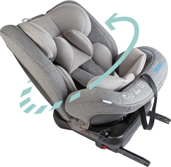 The Moon Brand Rover -Baby/Infant Car seat Group(0+,1,2,3) (0-12 years) 360° Rotate - Grey