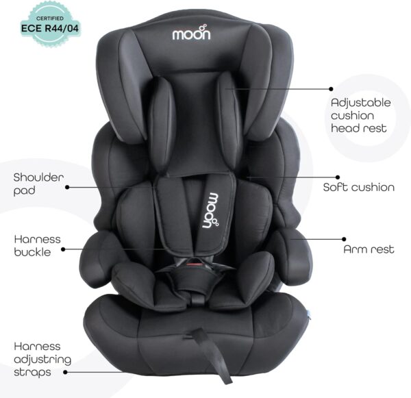 The Moon Brand Tolo - Baby/Kids Car seat s (Group-1,2,3) - Ash Grey - Image 6