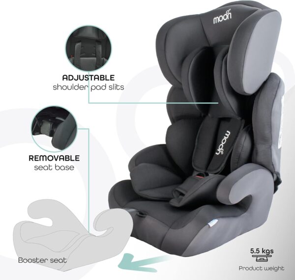 The Moon Brand Tolo - Baby/Kids Car seat s (Group-1,2,3) - Ash Grey - Image 8