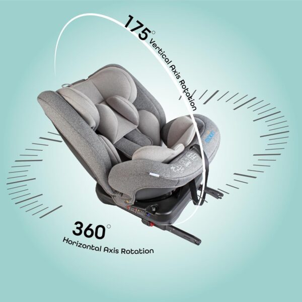 The Moon Brand Rover -Baby/Infant Car seat Group(0+,1,2,3) (0-12 years) 360° Rotate - Grey - Image 2