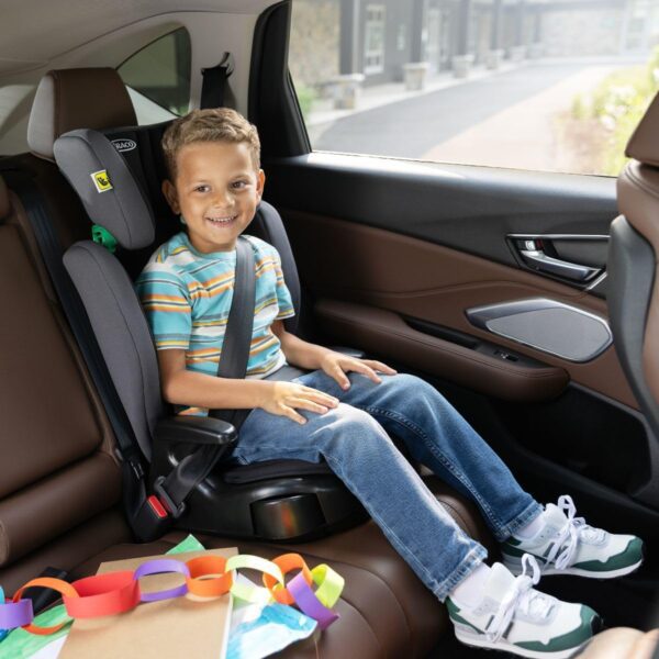 Graco Junior Maxi i-Size R129 Highback Booster Car Seat With Cupholders, Suitable From 100-150cm (Approx. 3.5 To 12 Years) - Midnight Black - Image 4