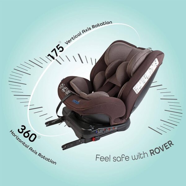The Moon Brand Rover -Baby/Infant Car seat Group(0+,1,2,3) (0-12 years) 360° Rotate - Brown - Image 2