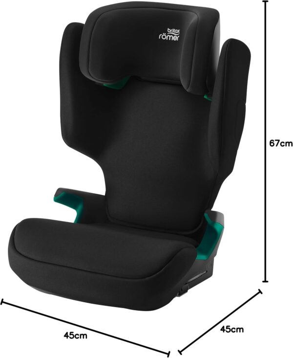 Britax Römer Discovery Plus 2-3.5 Years to 12 Years Forward Facing - I-Size Safety Standards - Adjustable Backrest & Headrest - Highback Booster Protection - Made in Germany - Space Black - Image 5