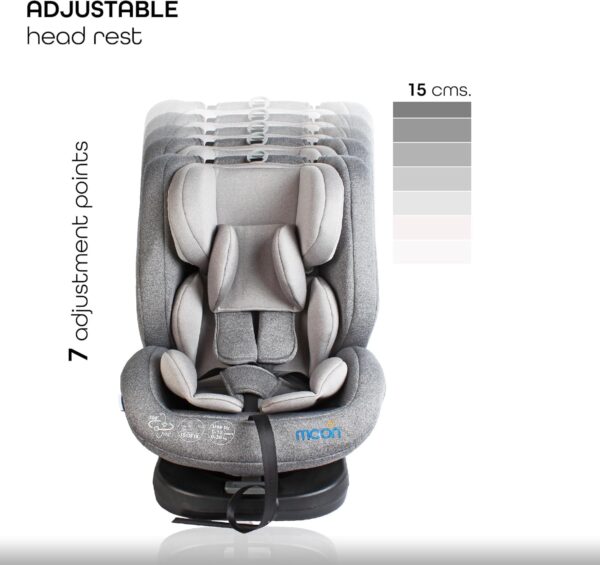 The Moon Brand Rover -Baby/Infant Car seat Group(0+,1,2,3) (0-12 years) 360° Rotate - Grey - Image 4