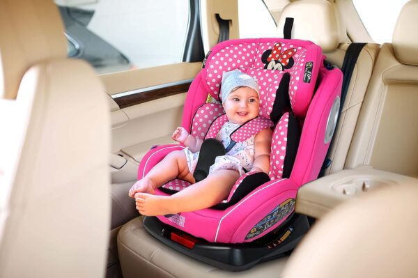 Disney Minnie Mouse Baby/Kids 4 In 1 Car Seat 360 Degree Rotation 4 Position Recline Isofix Side Protection Suitable 0 Months To 12 Years Group 0+/1/2/3, Upto 36Kg Official Disney Product, Multicolor - Image 11