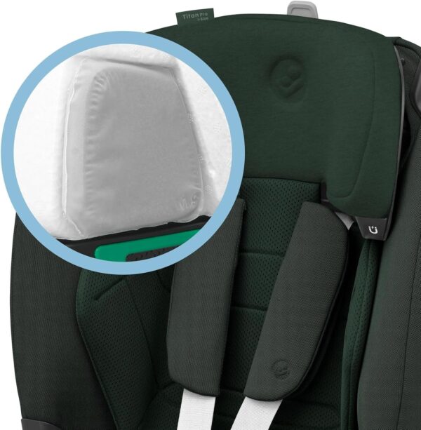 Maxi-Cosi Titan Pro 2 i-Size Child Car Seat, G-CELL Side Impact Protection, ClimaFlow Temperature Control, 4 Recline Positions, 15 Month to 12 Years, Authentic Green, 2 Year Warranty - Image 5