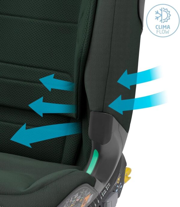 Maxi-Cosi Titan Pro 2 i-Size Child Car Seat, G-CELL Side Impact Protection, ClimaFlow Temperature Control, 4 Recline Positions, 15 Month to 12 Years, Authentic Green, 2 Year Warranty - Image 4