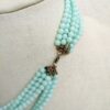Multi-Strand Mint Green Beaded Necklace - Image 3