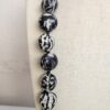 Vintage costume jewelry black and white chestnut ribbon necklace - Image 2