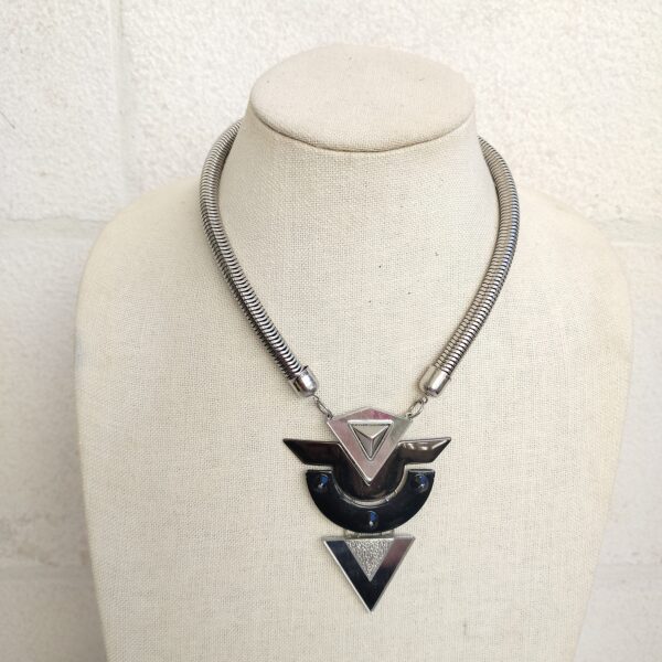 Women Necklace Fashion Gold Chain Retro Black White Mayan Pendant