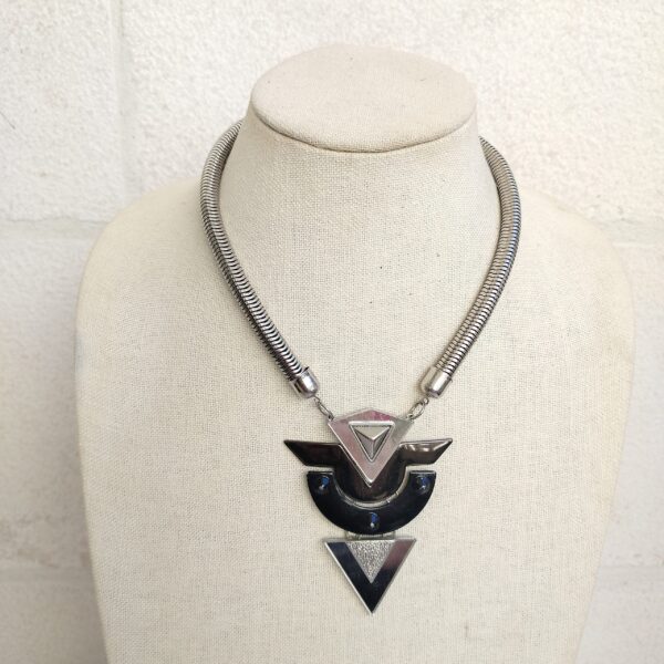 Women Necklace Fashion Gold Chain Retro Black White Mayan Pendant