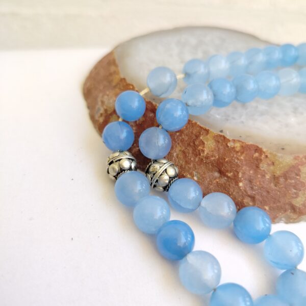 Prayer Beads from blue agate - Image 4