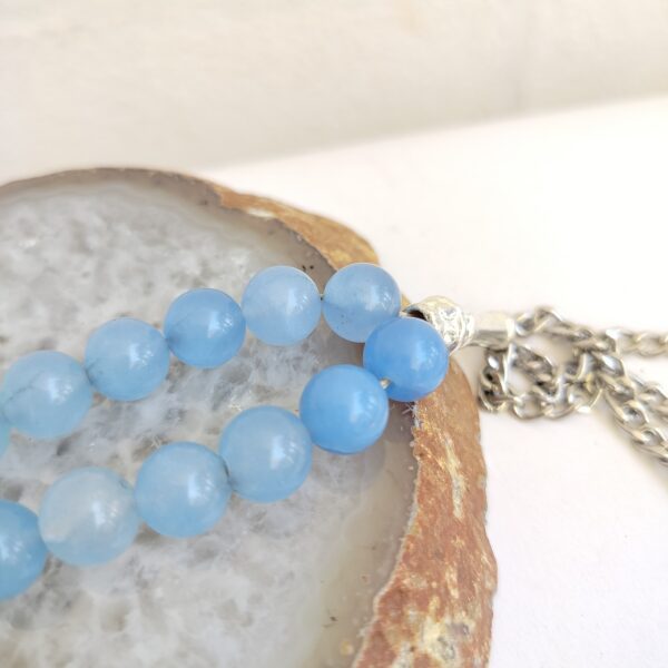 Prayer Beads from blue agate - Image 3