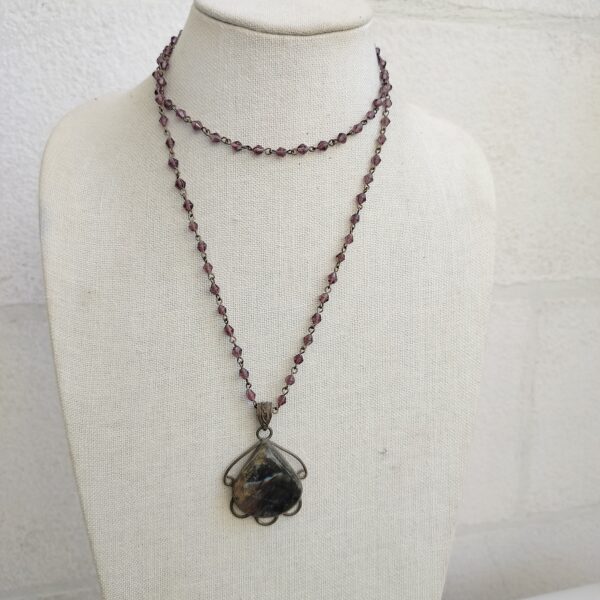 necklace with Peacocknatural agate stone