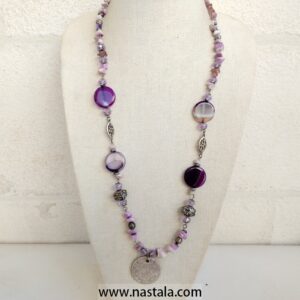 Necklace/Natural stones/ Amethyst