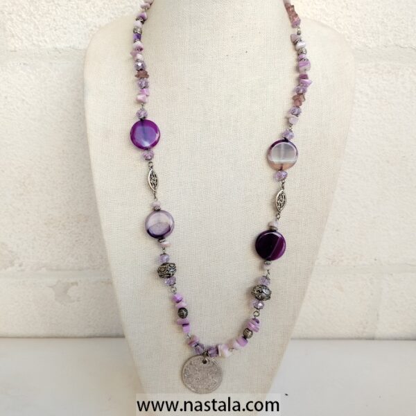Necklace/Natural stones/ Amethyst