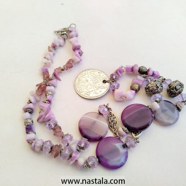 Necklace/Natural stones/ Amethyst - Image 2