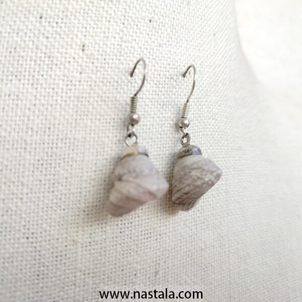 Natural Seashell Dangle Earrings – Handmade Boho Beach Jewelry
