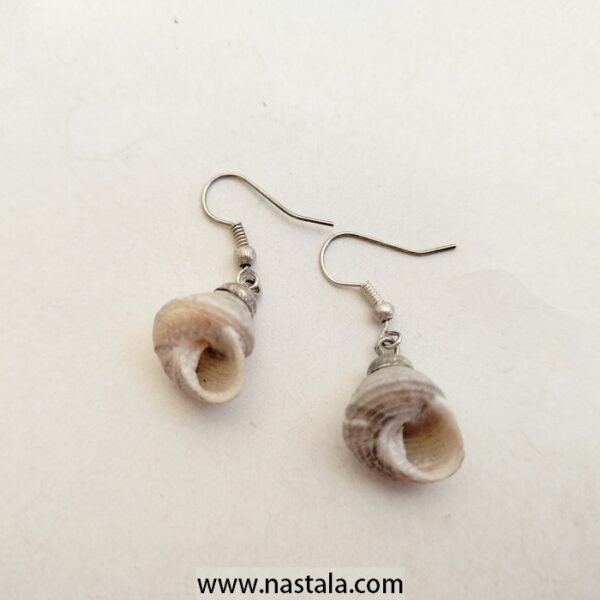 Natural Seashell Dangle Earrings – Handmade Boho Beach Jewelry - Image 2
