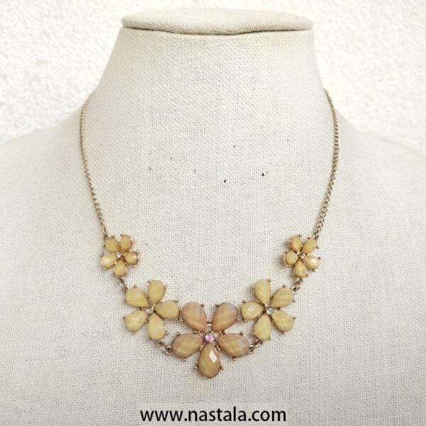 Vintage Gold & Amethyst Statement Necklace – Handmade Jewelry