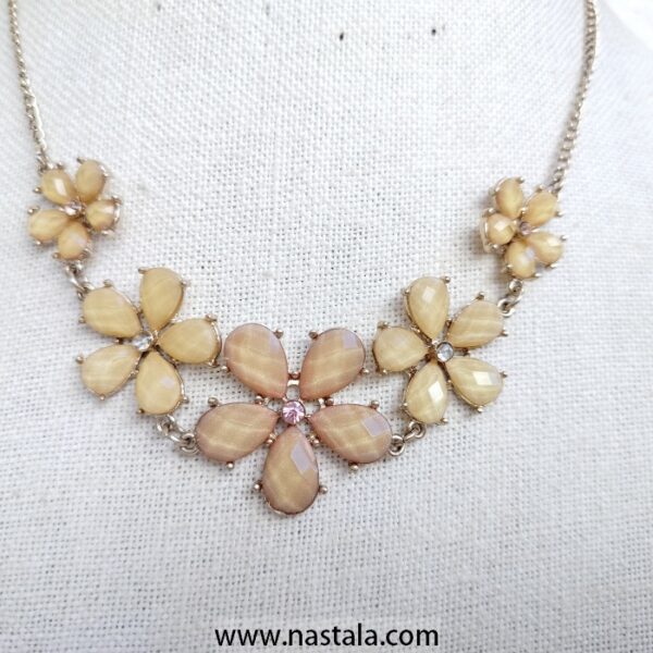 Vintage Gold & Amethyst Statement Necklace – Handmade Jewelry - Image 4