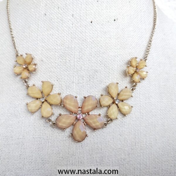 Vintage Gold & Amethyst Statement Necklace – Handmade Jewelry - Image 3