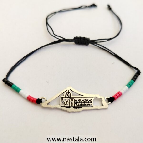 Palestine Map Bracelet