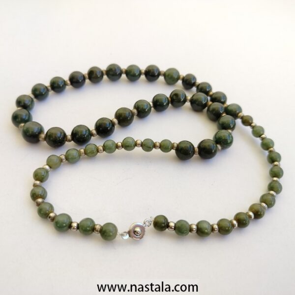 Natural Jade Stone Beads Necklace - Image 4