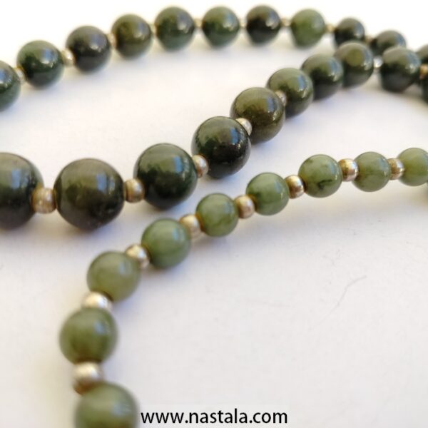 Natural Jade Stone Beads Necklace - Image 3