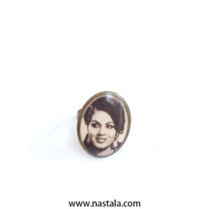 Bronze Adjustable Ring with Vintage Portrait Cameo